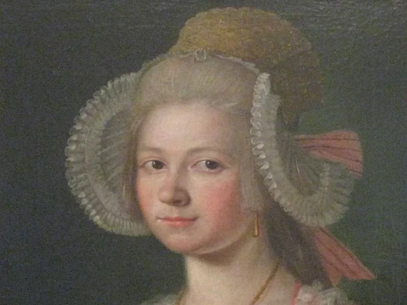 1739-Quirin Jahn - Ritratto di una dama con cappellino (1785)